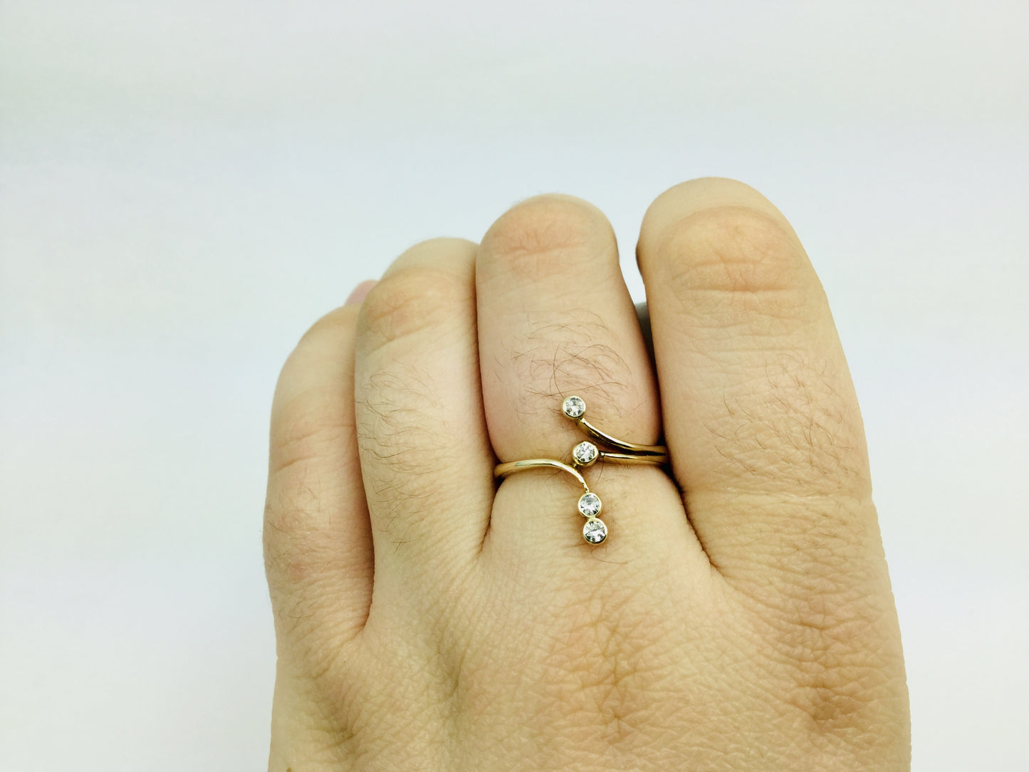 14k Yellow Gold Round Cut 16pt Diamond Ring
