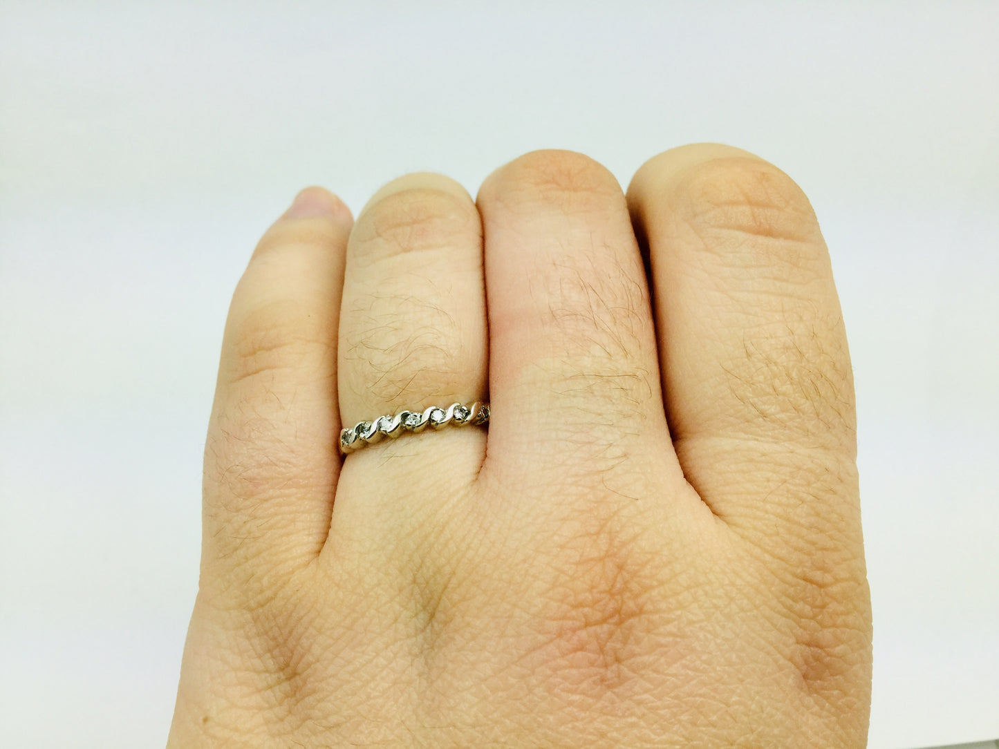 10k Yellow Gold Round Cut 0.14ct Diamond Engagement Ring and Wedding Band