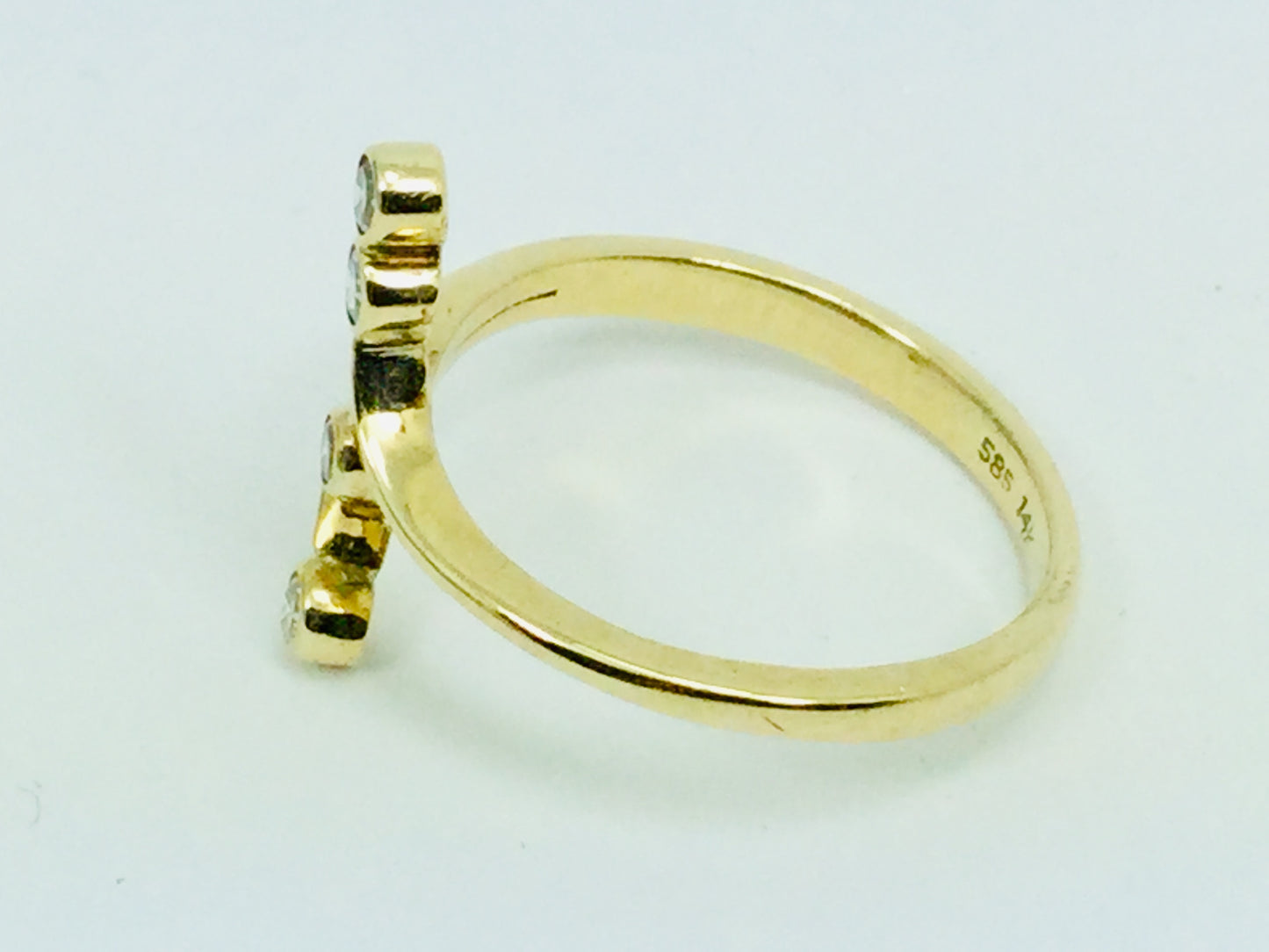 14k Yellow Gold Round Cut 16pt Diamond Ring