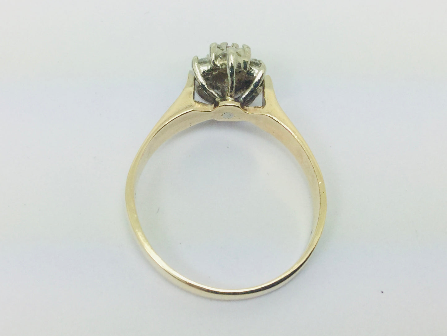 10k Yellow Gold Round Cut 5pt Genuine Ruby July Birthstone & 18pt Diamond Halo Ring