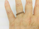 10k Solid Yellow, Rose, or White Gold 1mm Twisted Stackable Band Rings