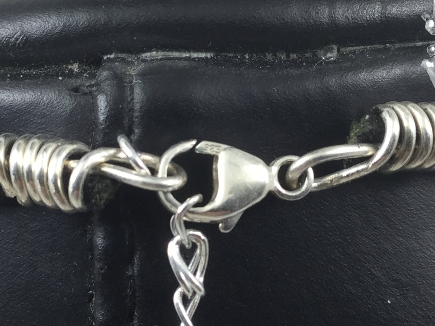 Beautiful Genuine Gemstone Heart Shaped Agate On Leather Cord And Silver Clasp