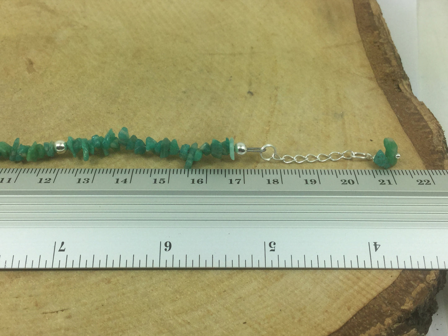 Adjustable Sterling Silver Genuine Gemstone Bracelet With Russian Amazonite