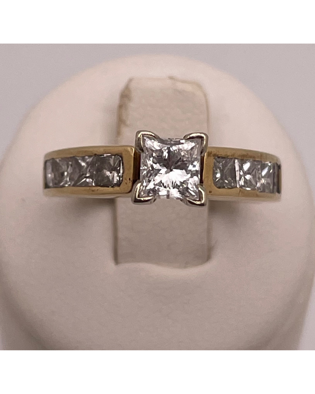 14k Gold 1.35ct Princess Cut Diamond Engagement Ring