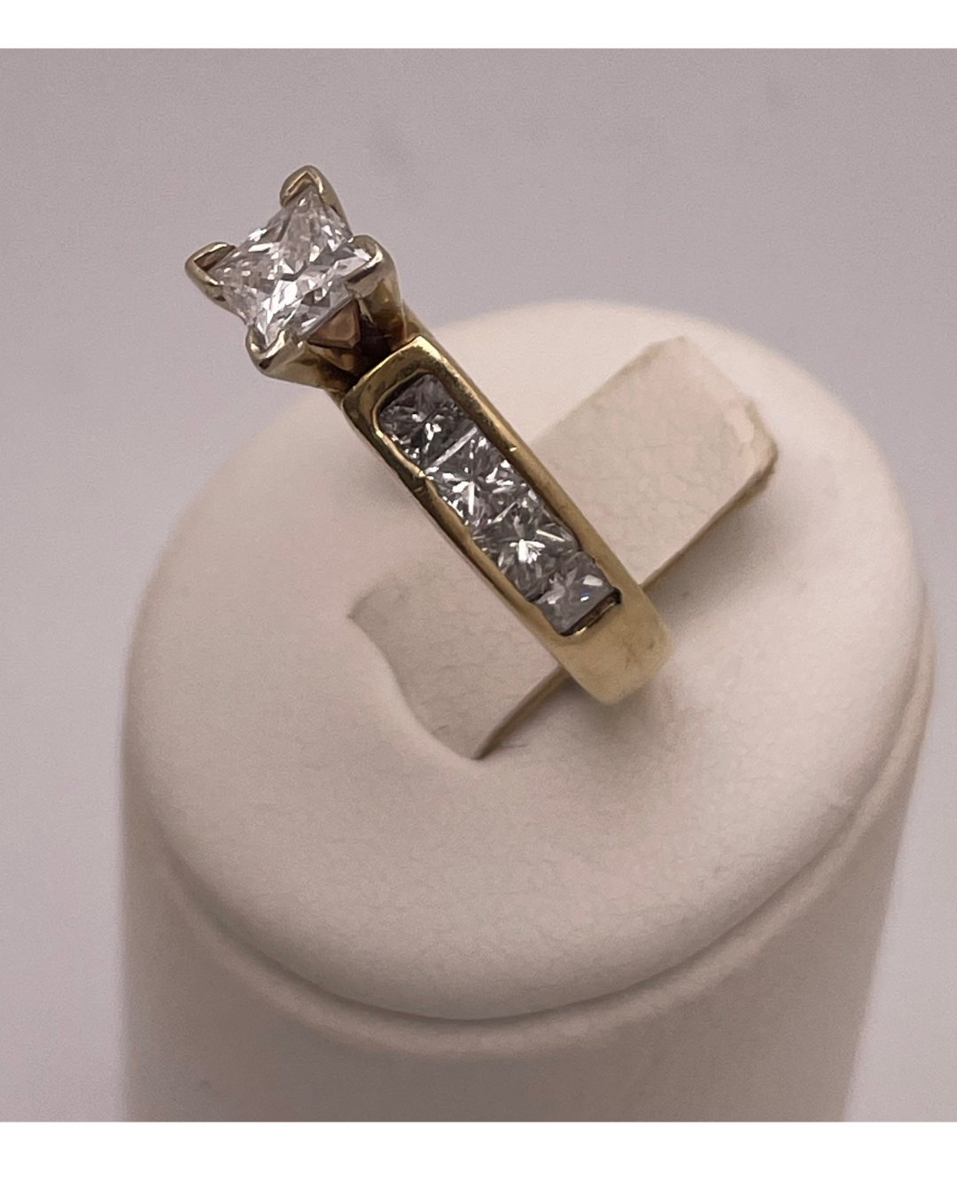 14k Gold 1.35ct Princess Cut Diamond Engagement Ring
