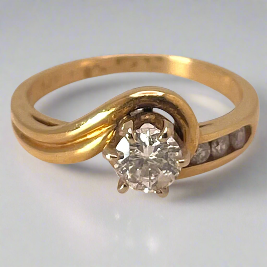 Lady's 14kYellow & White Gold 0.41ct Diamond Ring