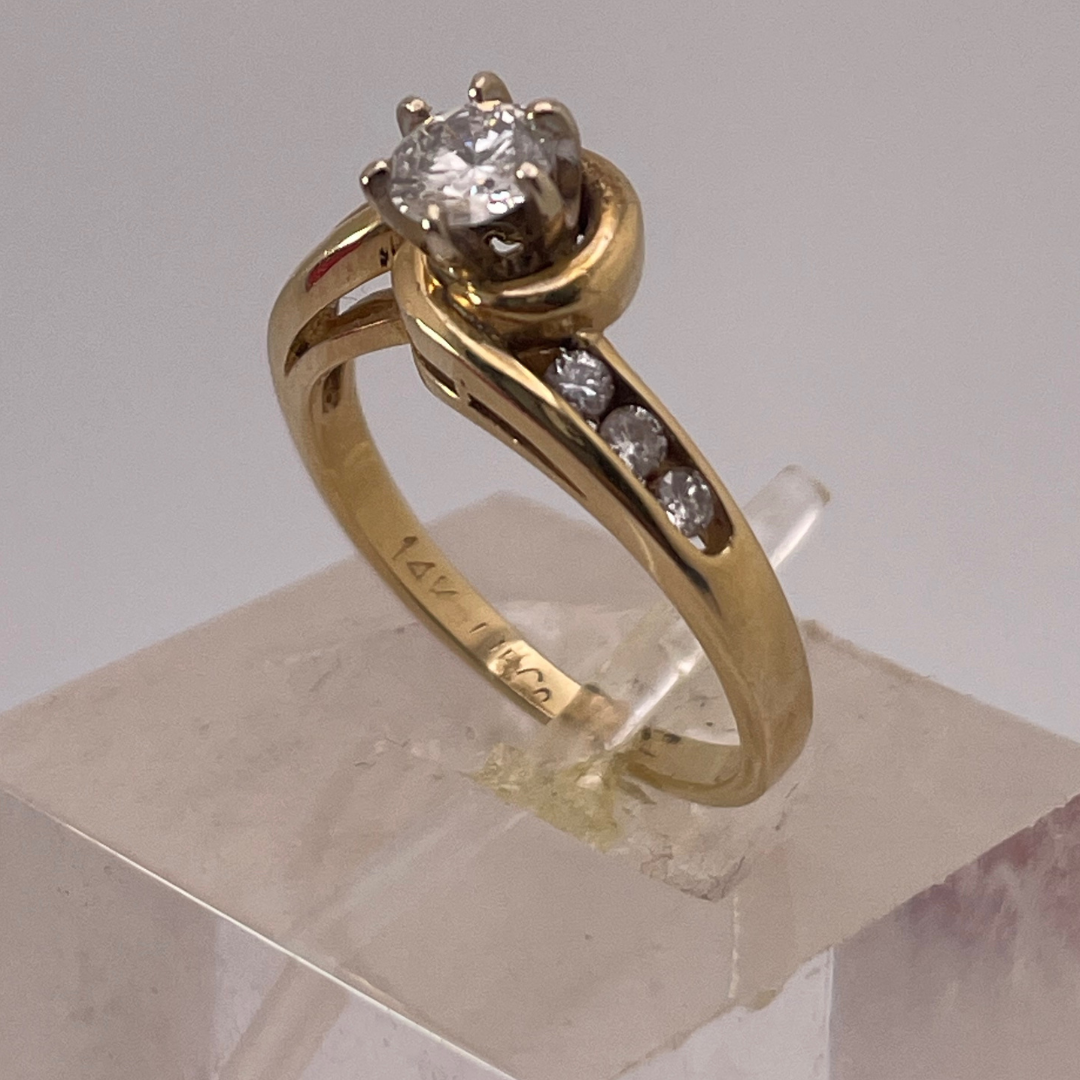 Lady's 14kYellow & White Gold 0.41ct Diamond Ring