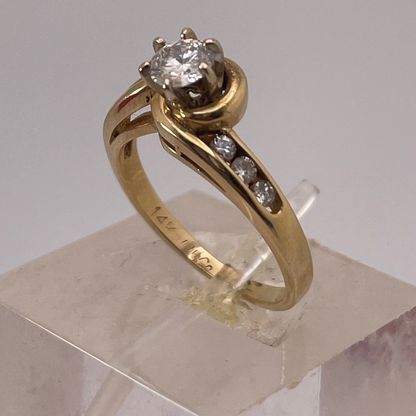 Lady's 14kYellow & White Gold 0.41ct Diamond Ring