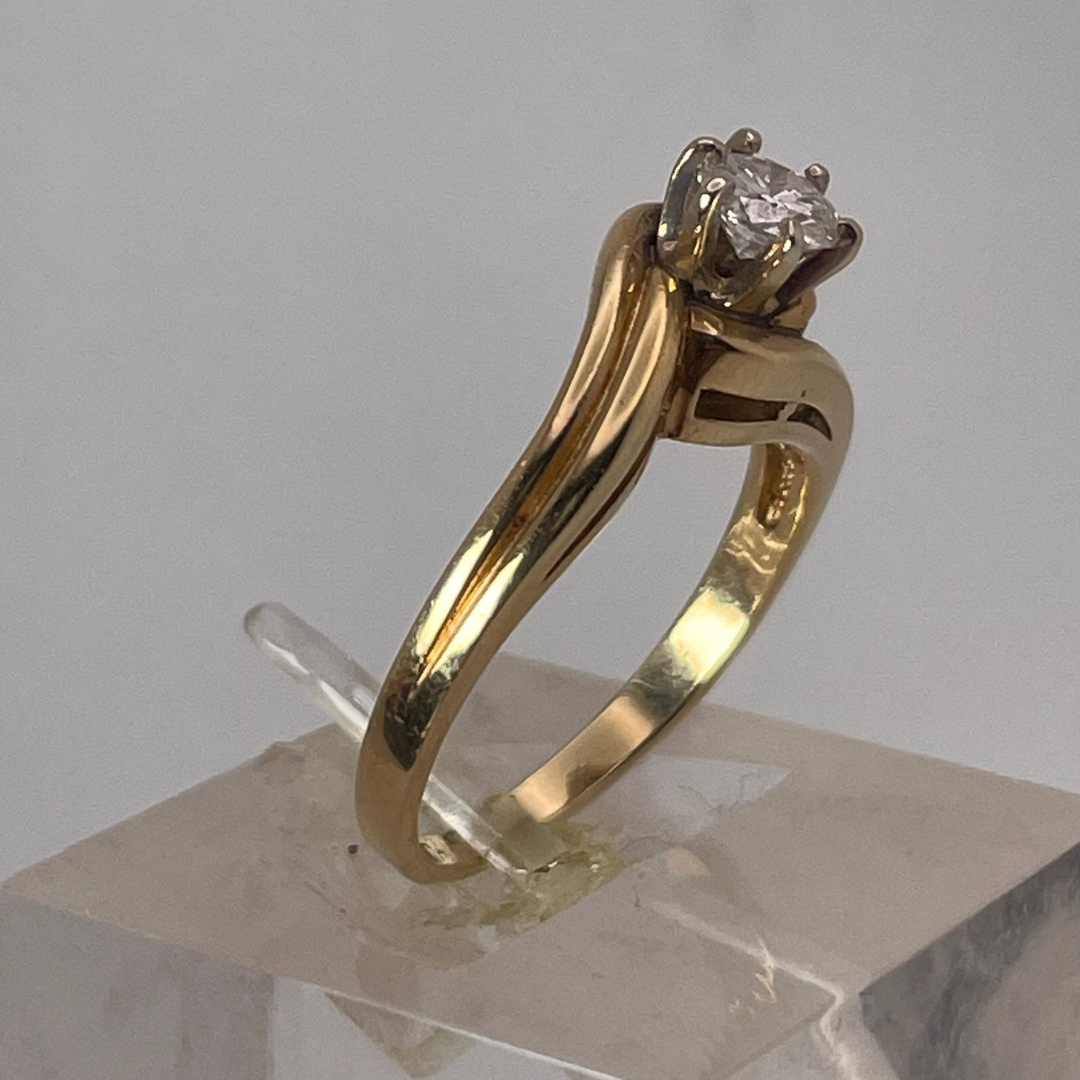 Lady's 14kYellow & White Gold 0.41ct Diamond Ring