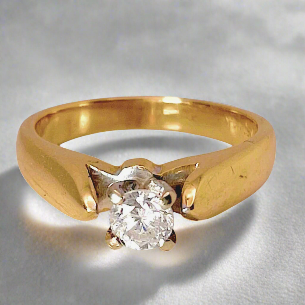 Lady's 14k Yellow Gold 0.33ct. Diamond Solitaire Ring