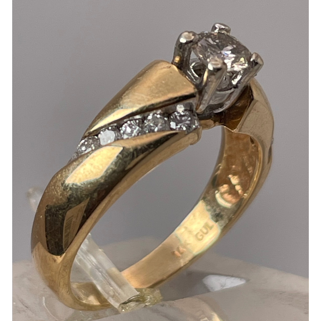Lady's 14k Yellow & White Gold 0.53ct Diamond Ring