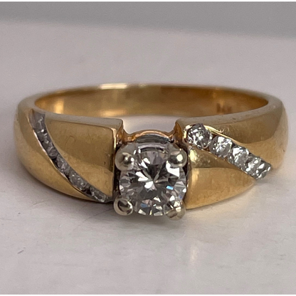 Lady's 14k Yellow & White Gold 0.53ct Diamond Ring