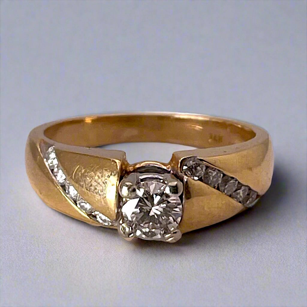 Lady's 14k Yellow & White Gold 0.53ct Diamond Ring