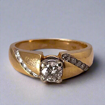 Lady's 14k Yellow & White Gold 0.53ct Diamond Ring