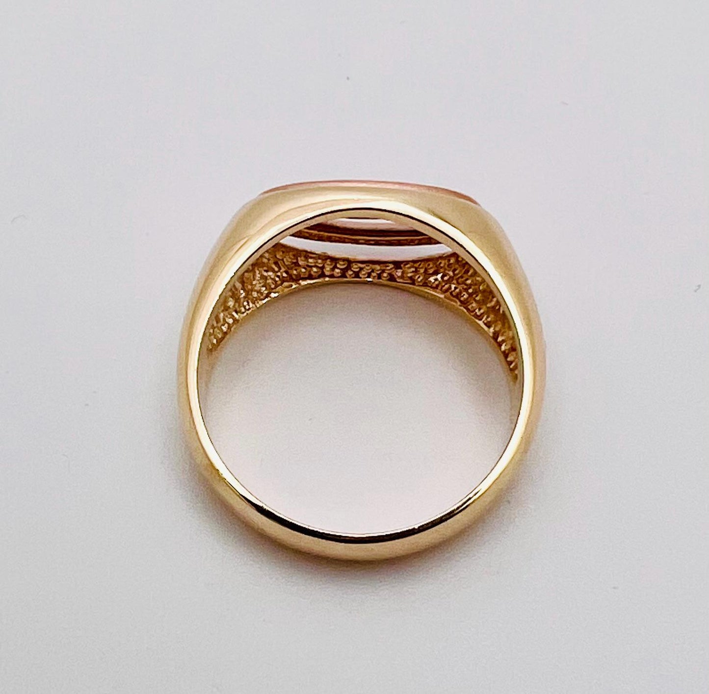 10k Yellow, White & Rose Gold 0.14 ct SIFFARI Diamond Ring