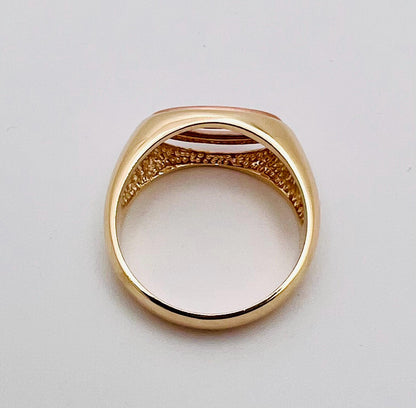 10k Yellow, White & Rose Gold 0.14 ct SIFFARI Diamond Ring