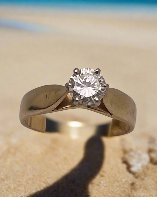 14k Gold 0.60ct Diamond Solitaire Ring
