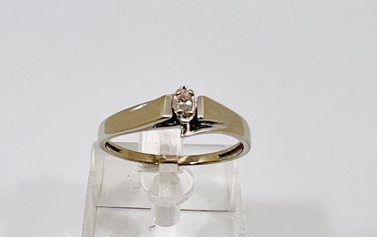10k White Gold Marquise Cut 7pt Diamond Ring