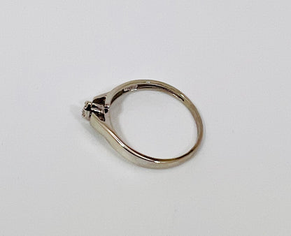 10k White Gold Marquise Cut 7pt Diamond Ring