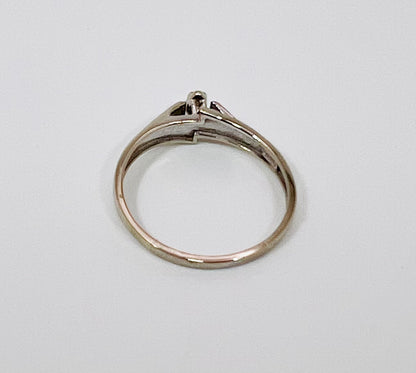 10k White Gold Marquise Cut 7pt Diamond Ring