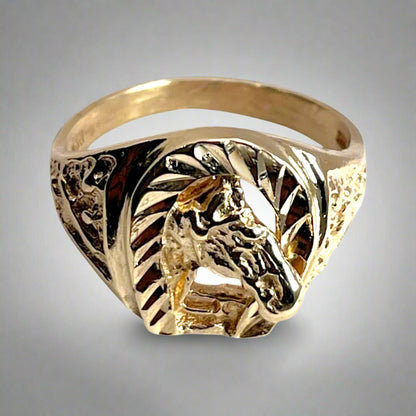 10k Yellow Gold Horseshoe Ring
