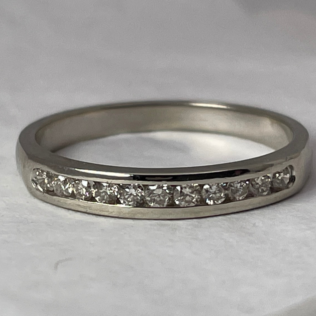 14k White Gold 0.22ct Diamond Ring / Wedding Band