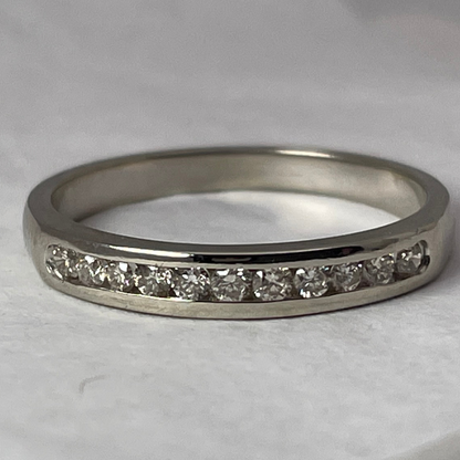 14k White Gold 0.22ct Diamond Ring / Wedding Band