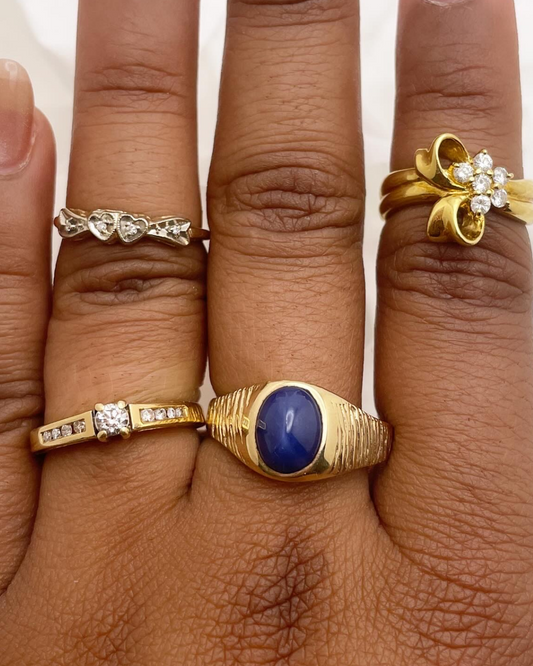 10k Yellow Star Sapphire Ring