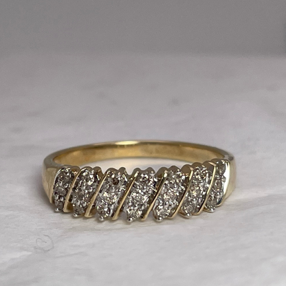 10k Yellow Gold 0.21ct Diamond Ring / Wedding Band