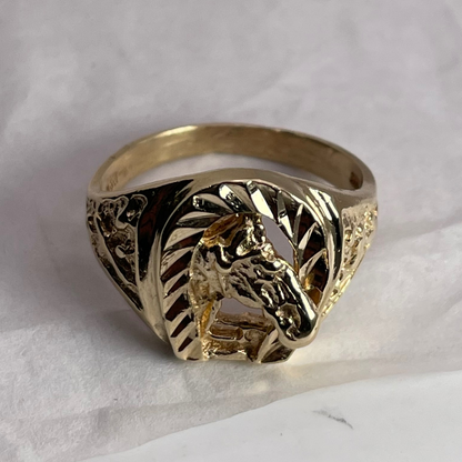 10k Yellow Gold Horseshoe Ring