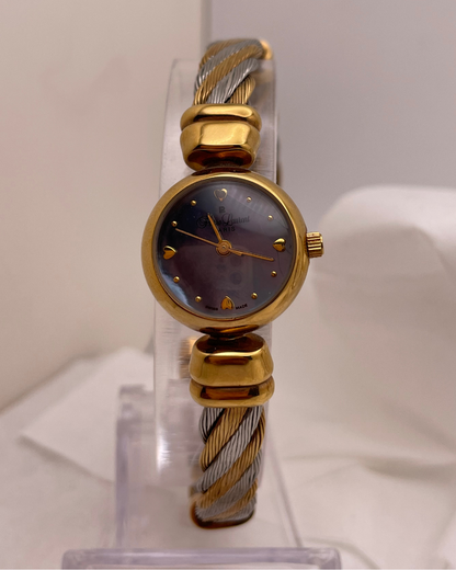 New Pierre Laurent 3ATM Water Resistant Abalone Shell Face (Navy, white & Pink Dial)