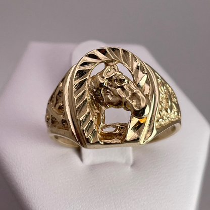 10k Yellow Gold Horseshoe Ring