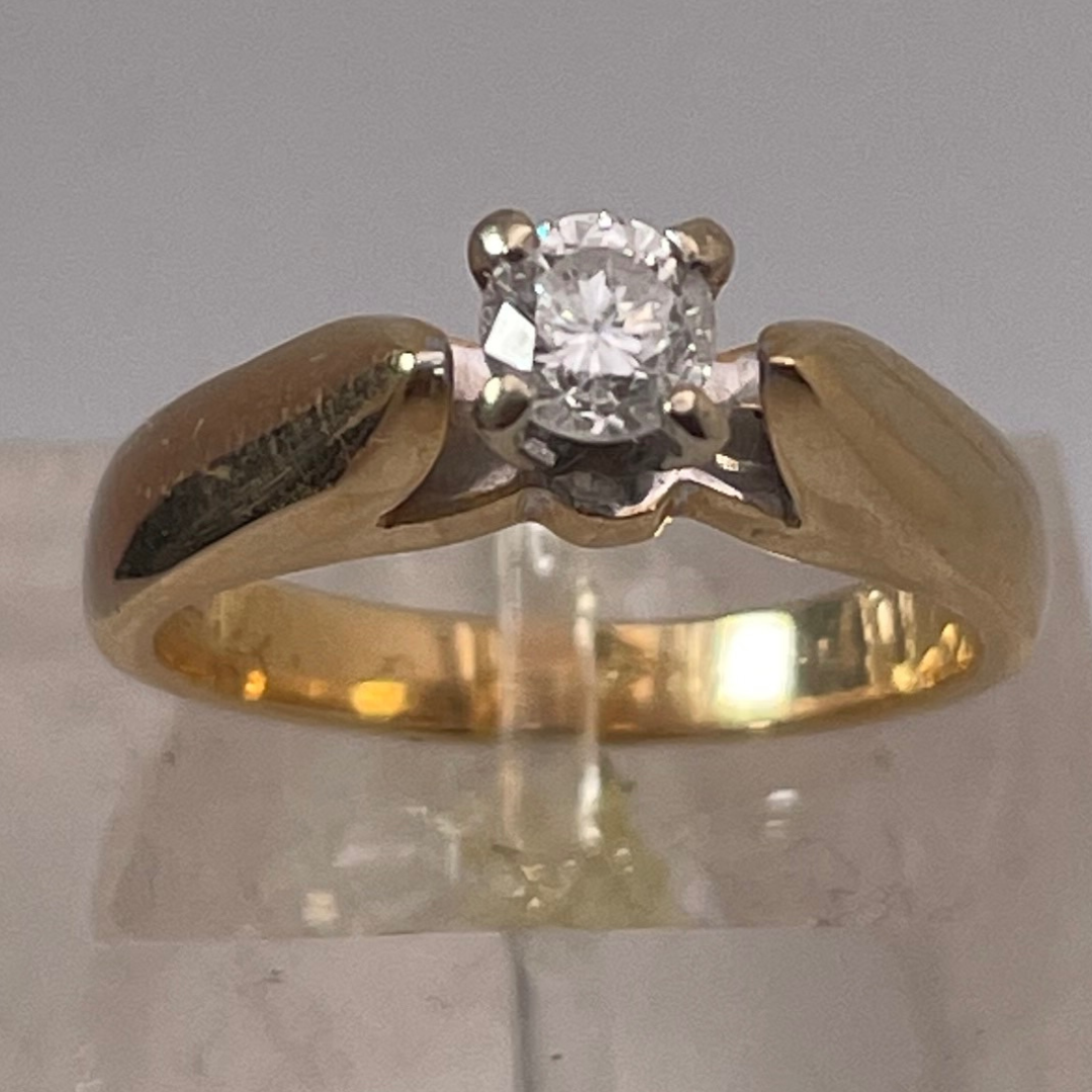 Lady's 14k Yellow Gold 0.33ct. Diamond Solitaire Ring