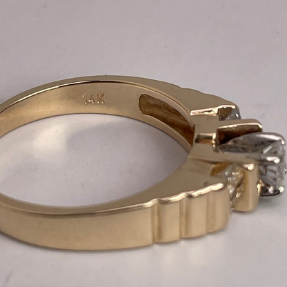 Lady's 14k Yellow Gold 0.39ct Diamond Engagement Ring