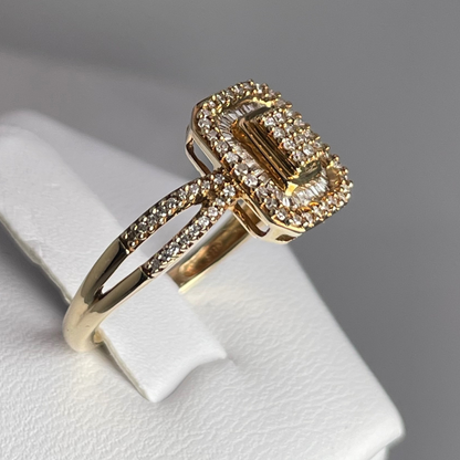 10k Yellow Gold 0.65ct Diamond Split Ring