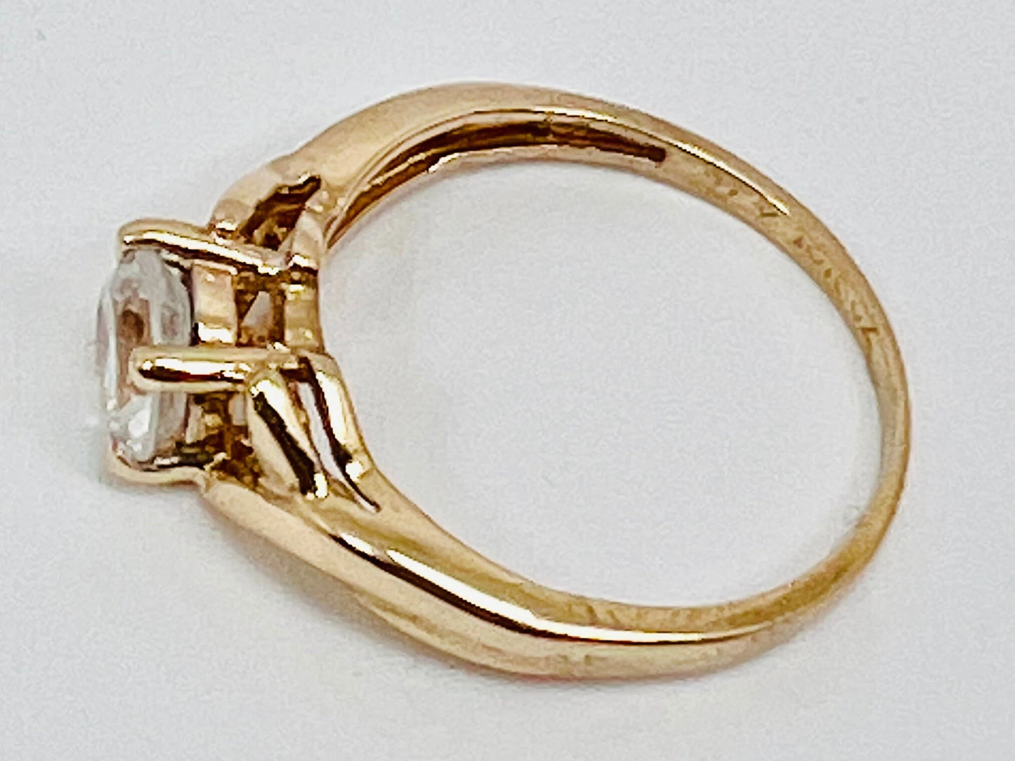 10k Yellow Gold Engagement / Promise / Friendship Cubic Zirconia Ring