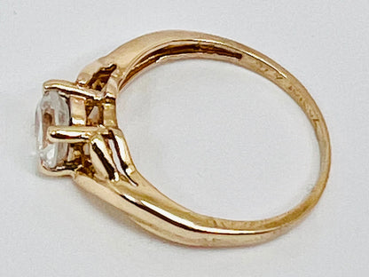 10k Yellow Gold Engagement / Promise / Friendship Cubic Zirconia Ring