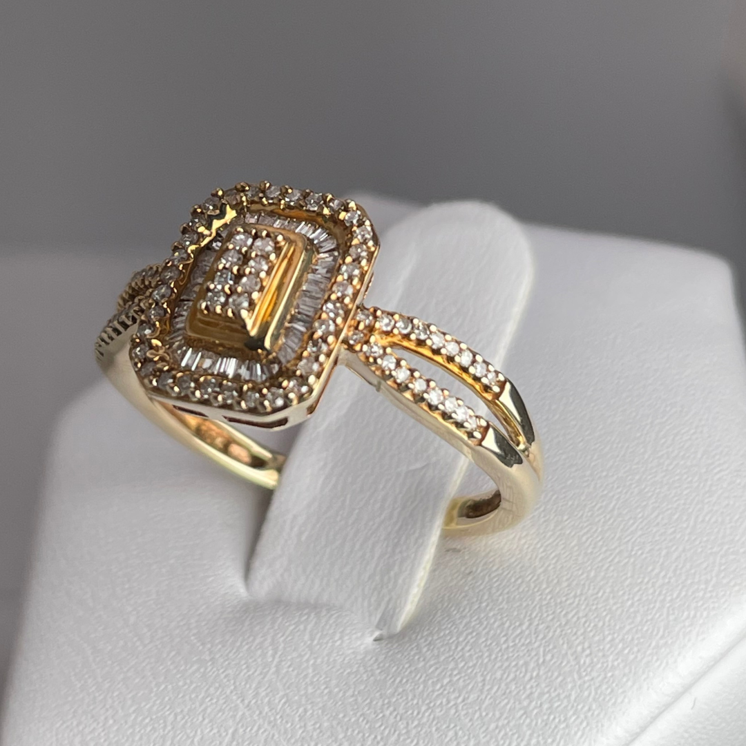 10k Yellow Gold 0.65ct Diamond Split Ring
