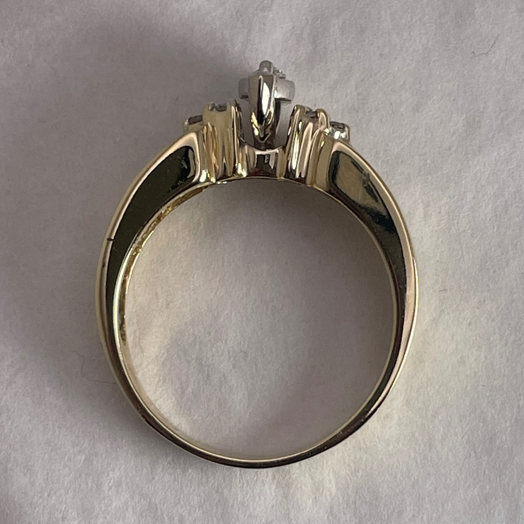 10k Yellow Gold Marquise Cut 0.42ct Diamond Ring