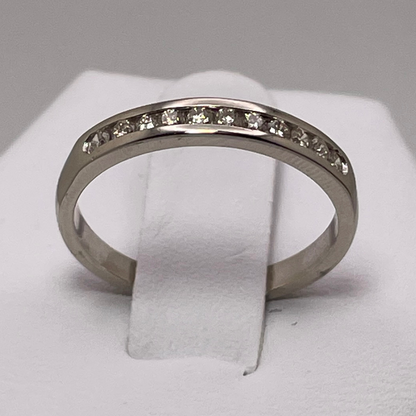 14k White Gold 0.22ct Diamond Ring / Wedding Band