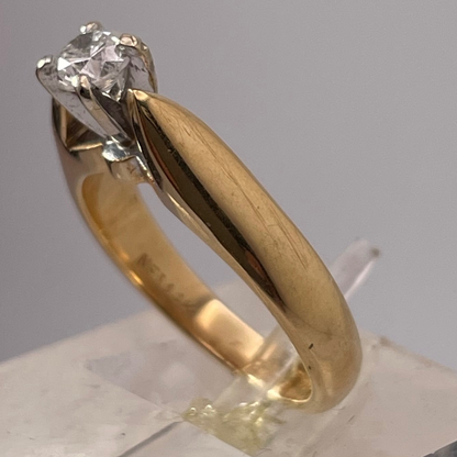 Lady's 14k Yellow Gold 0.33ct. Diamond Solitaire Ring