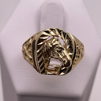 10k Yellow Gold Horseshoe Ring