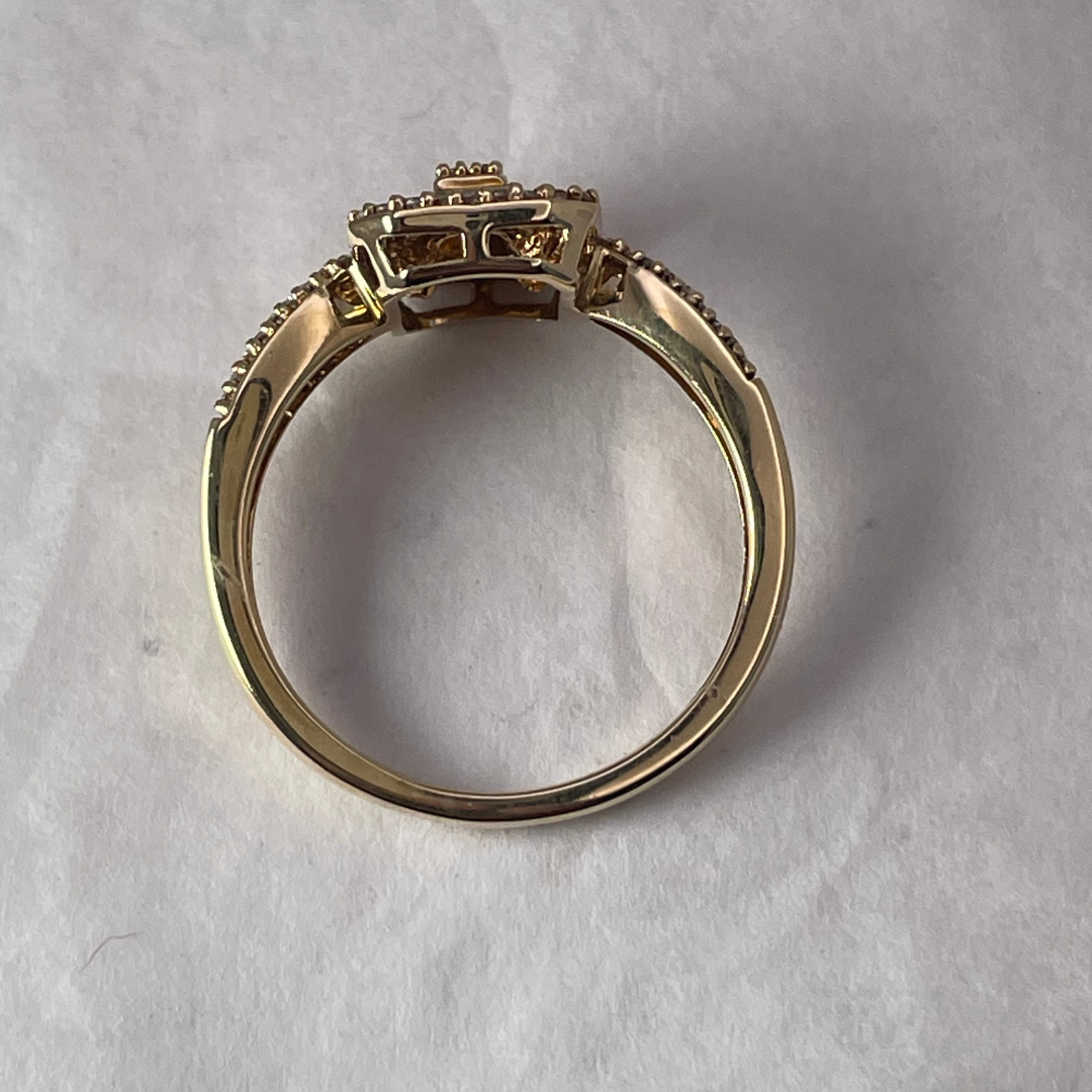 10k Yellow Gold 0.65ct Diamond Split Ring