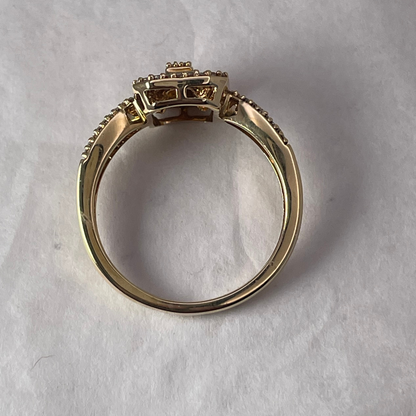 10k Yellow Gold 0.65ct Diamond Split Ring
