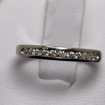 14k White Gold 0.22ct Diamond Ring / Wedding Band