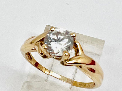 10k Yellow Gold Engagement / Promise / Friendship Cubic Zirconia Ring