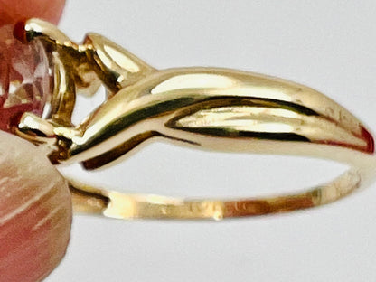 10k Yellow Gold Engagement / Promise / Friendship Cubic Zirconia Ring