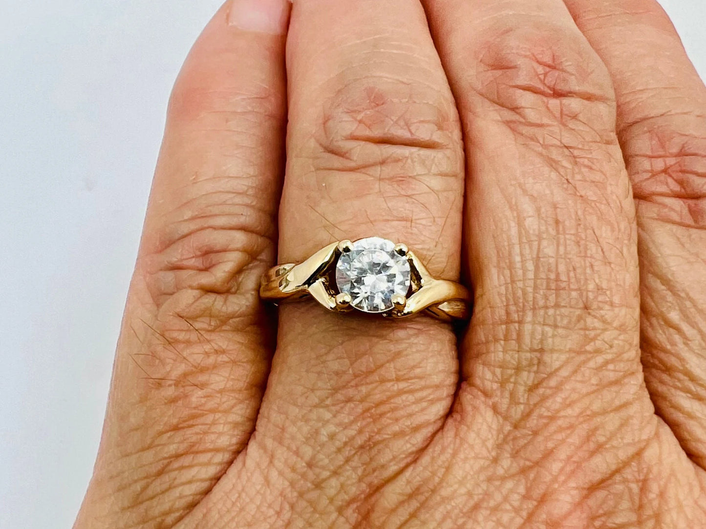 10k Yellow Gold Engagement / Promise / Friendship Cubic Zirconia Ring