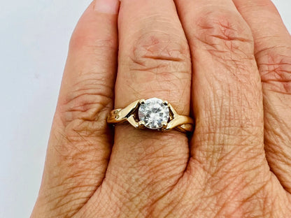 10k Yellow Gold Engagement / Promise / Friendship Cubic Zirconia Ring