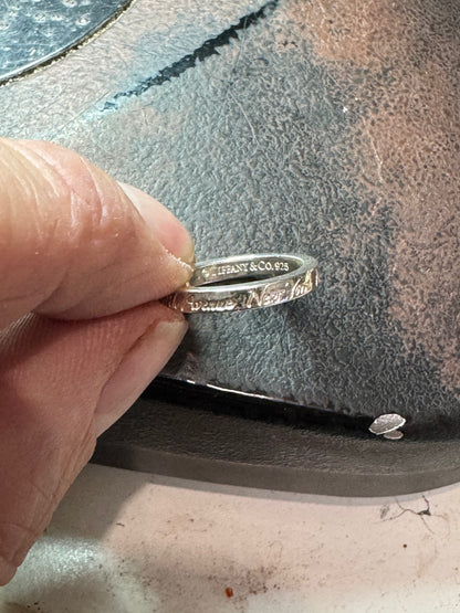 Genuine Tiffany & Co 727 5th Fifth Avenue NY Silver Ring